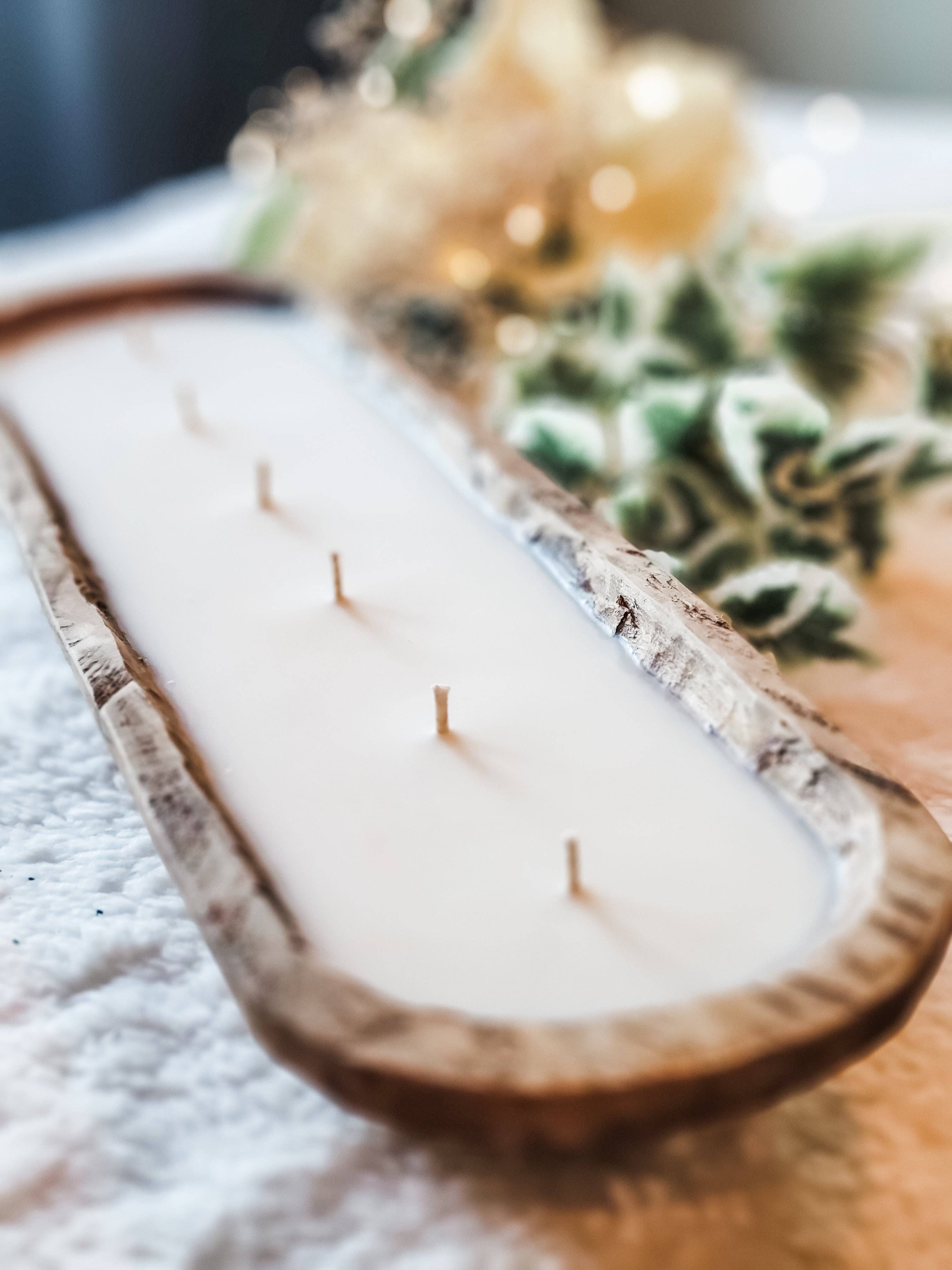 Dough Bowl Candle - Long oval, 6 wick