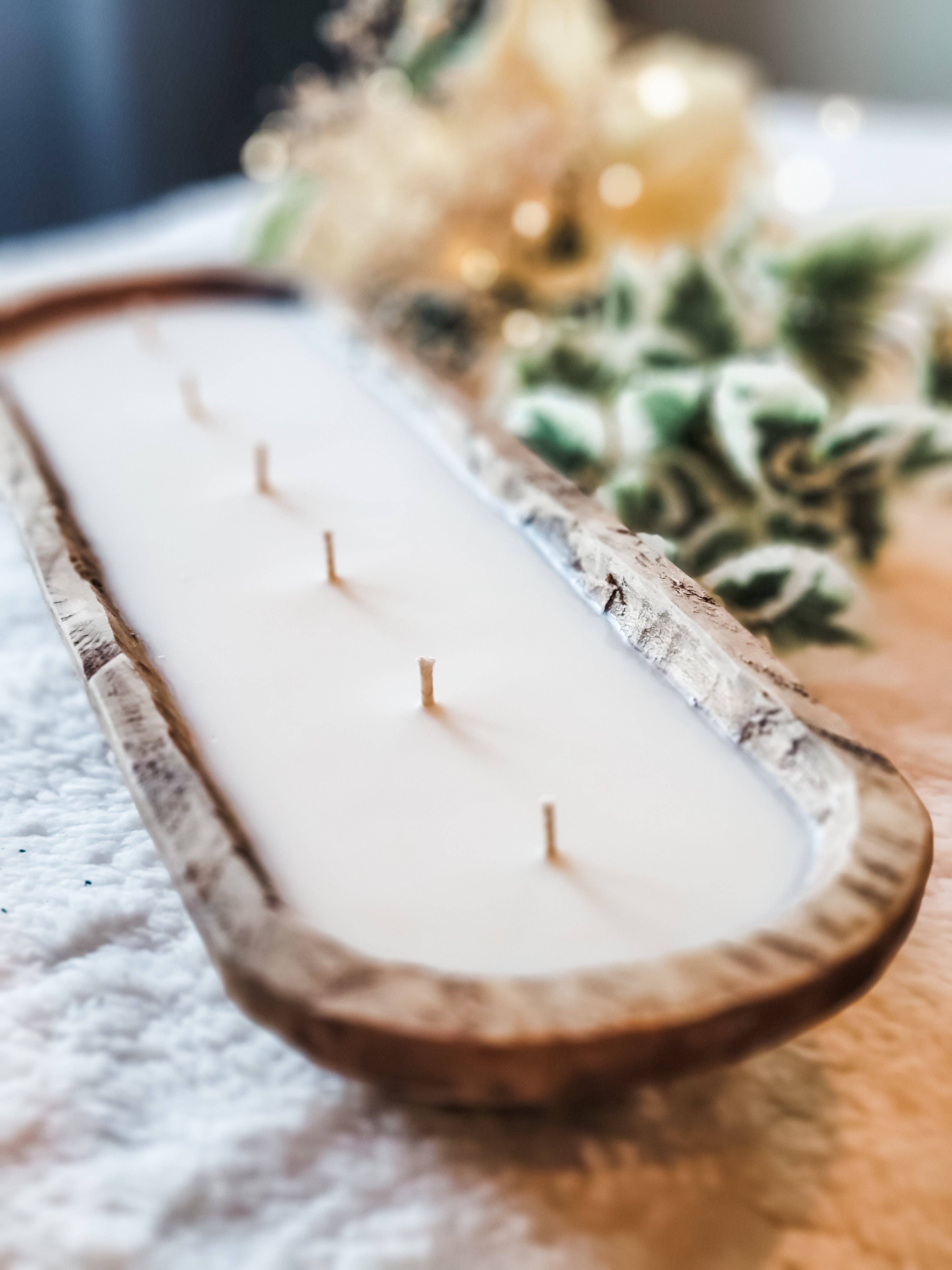 Dough Bowl Candle - Long oval, 6 wick