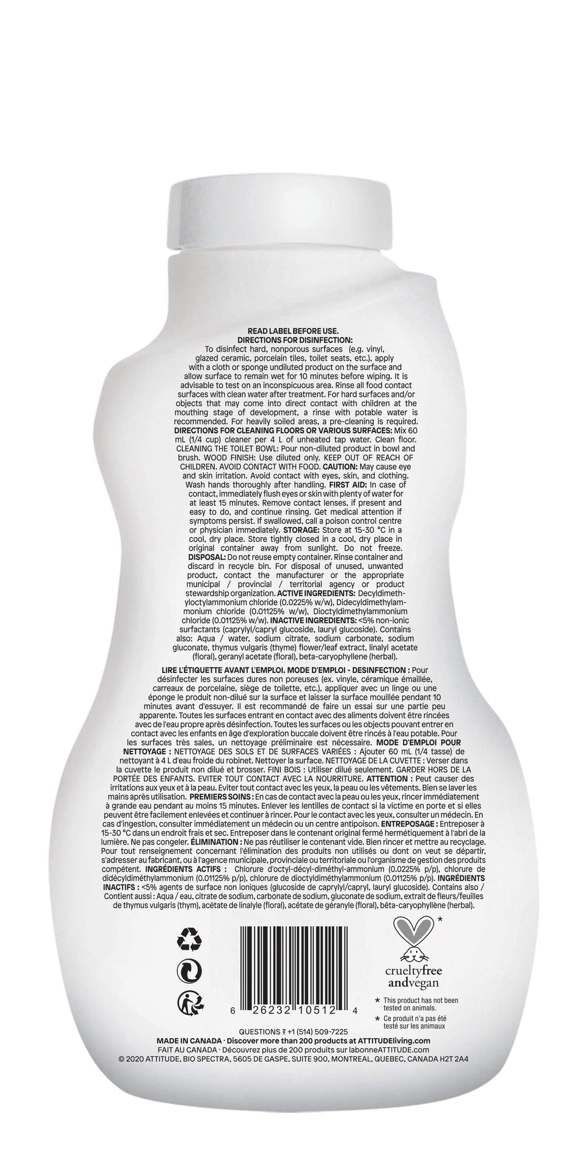 Attitude Floor and Surface 99.9% Disinfecting Cleaner